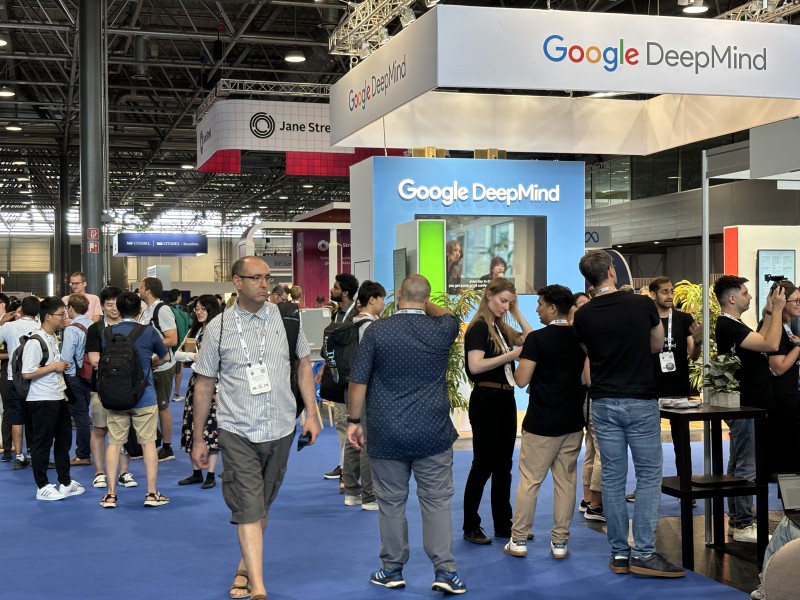 Jane Street, Google DeepMind, Citadel exhibition hall stands