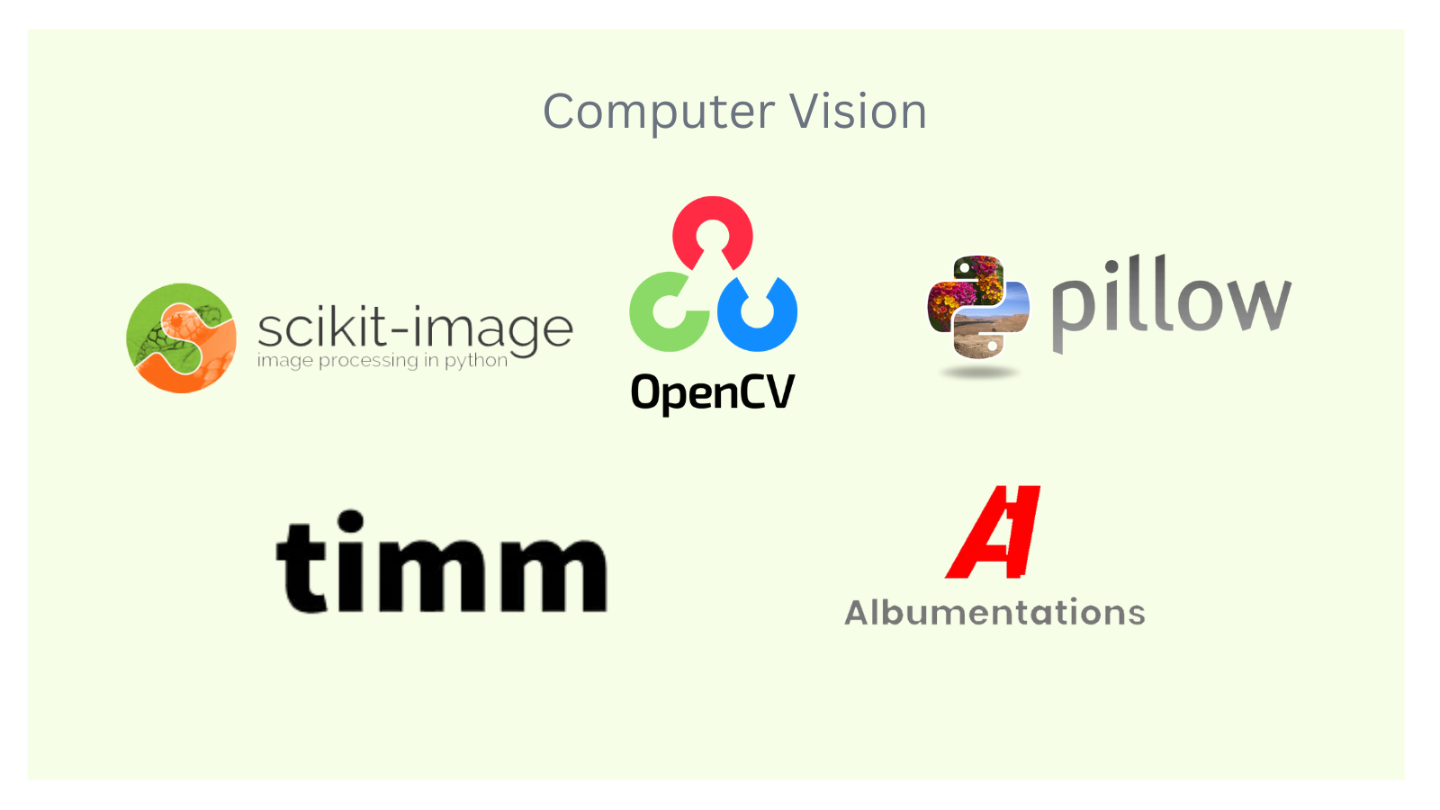 Computer vision packages